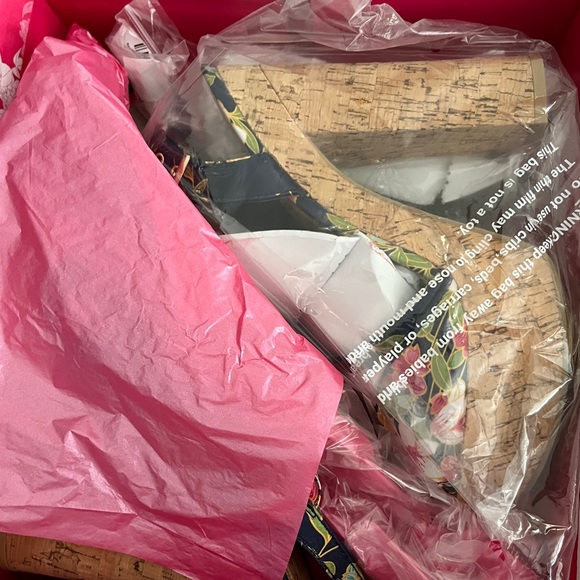 Brand New Navy Party Time Platform Sandals - Picture 2 of 5